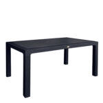 Τραπέζι Κήπου Eco Μαύρο Ανακυκλωμένο PP 150x90x74cm