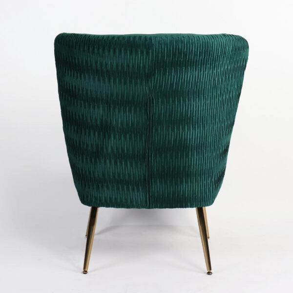 Πολυθρόνα KOLDENREE Πράσινο Βελούδο/Μέταλλο/Ξύλο 74x72x91cm