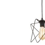 Φωτιστικό Κρεμαστό HAN Μαύρο Μέταλλο 17x80cm