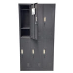 Φοριαμός  6 Θέσεων EARNIL Σκούρο Γκρι Μέταλλο 90x45x185cm