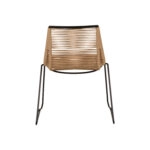 Καρέκλα Κήπου ArteLibre DERNA Φυσικό/Μαύρο Μέταλλο/Rattan 57x59x80cm