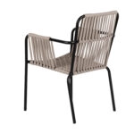 Πολυθρόνα Κήπου DAYA Γκρι/Μαύρο Αλουμίνιο/Rattan 57x67x84cm