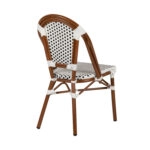 Καρέκλα Κήπου  MUTARAZI Λευκό/Μαύρο Αλουμίνιο/Rattan 50x57x85cm