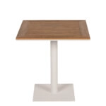 Τραπέζι Κήπου  NAMIBIA Λευκό/Καρυδί Αλουμίνιο/Ξύλο 70x70x72cm