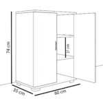 Παπουτσοθήκη MASEGO Λευκό Μοριοσανίδα 35x72x80cm