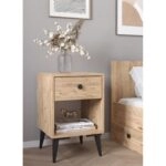 Κομοδίνο AMARI Δρυς Μοριοσανίδα 43x43x67.5cm