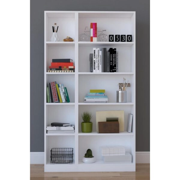 Βιβλιοθήκη ABEBA Λευκό Μοριοσανίδα 93.2x20x169cm