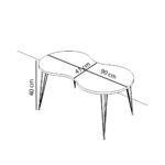 Τραπεζάκι Σαλονιού SADE Cordoba Μοριοσανίδα/Μέταλλο 41x90x40cm