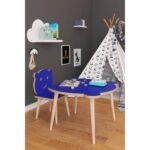Τραπεζάκι Παιδικό  AMAHLE Με Κάθισμα Μπλε MDF/Ξύλο 46x50x42cm