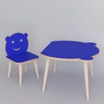 Τραπεζάκι Παιδικό  AMAHLE Με Κάθισμα Μπλε MDF/Ξύλο 46x50x42cm