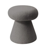 Σκαμπό TRIACYTIS Γκρι Ύφασμα Teddy 38x38x42cm