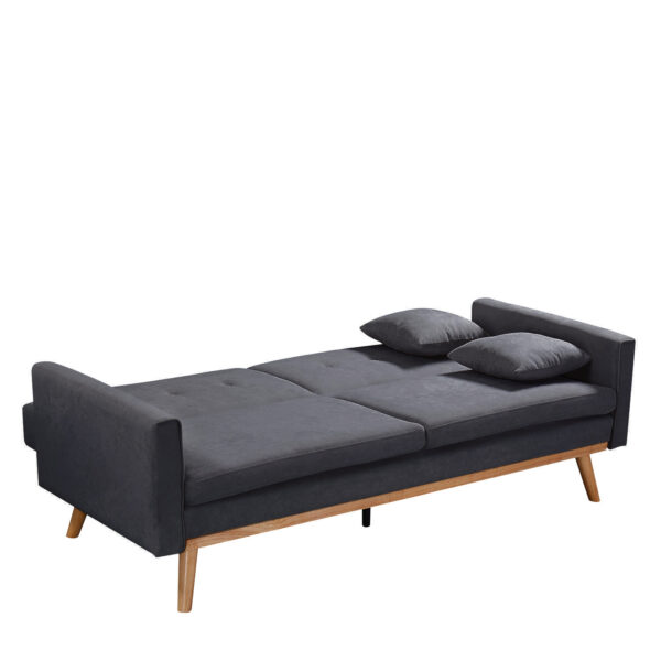 Καναπές Κρεβάτι  BELVIA Σκούρο Γκρι 202x89x83cm