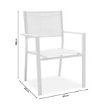 Τραπεζαρία Nares-Moly σετ 5τεμ αλουμίνιο ανθρακί-textilene ανθρακί