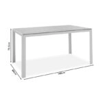 Τραπεζαρία Zacreta-Nares σετ 5τεμ  λευκό-φυσικό 140x80x72.5εκ