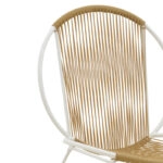 Καρέκλα Dapper  λευκό μέταλλο-pe φυσικό 64x74x93εκ