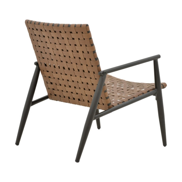 Πολυθρόνα Eamon   μαύρο αλουμίνιο και pe rattan σε καφέ απόχρωση 72.5x73.5x77εκ