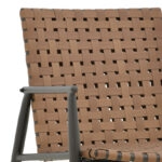 Πολυθρόνα Eamon   μαύρο αλουμίνιο και pe rattan σε καφέ απόχρωση 72.5x73.5x77εκ