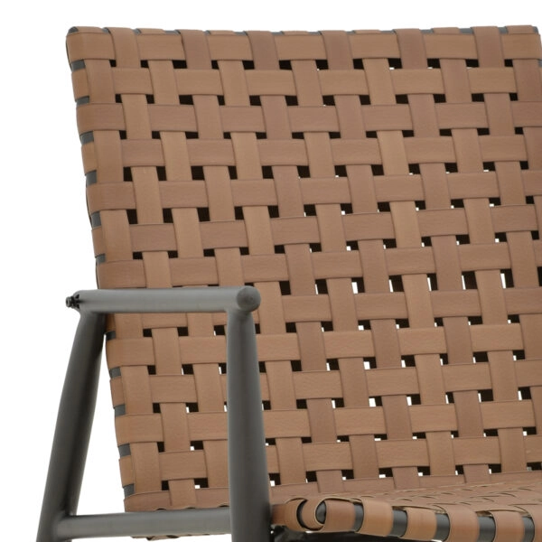 Πολυθρόνα Eamon   μαύρο αλουμίνιο και pe rattan σε καφέ απόχρωση 72.5x73.5x77εκ