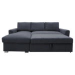 Γωνιακός καναπές-κρεβάτι δεξιά γωνία Belle ανθρακί 236x164x88εκ