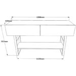 Êïíóüëá Vien  oak-ìáýñï 139x43x75,5åê
