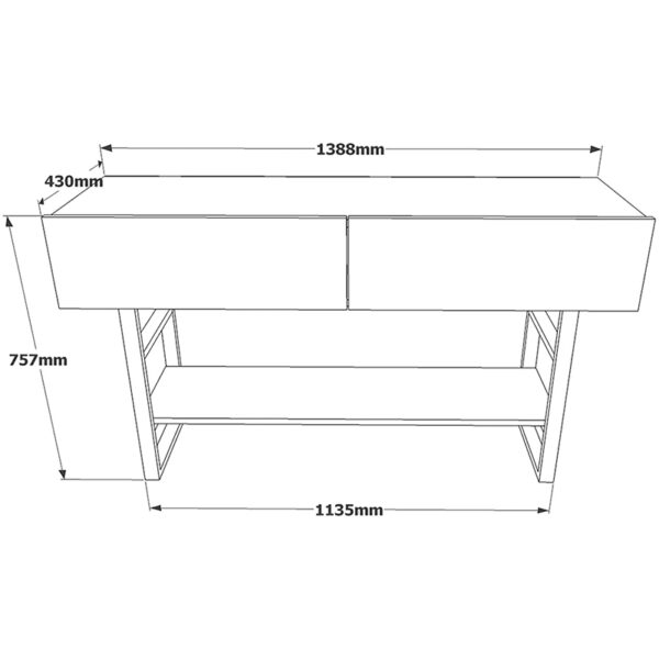 Êïíóüëá Vien  oak-ìáýñï 139x43x75,5åê