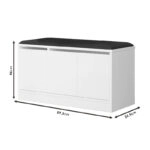 Παπουτσοθήκη-Σκαμπό Firefly  λευκό 89.5x35.5x46εκ