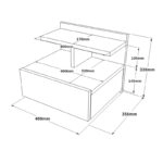 Κομοδίνο Discover  επιτοίχιο sonoma 40x35.5x32εκ