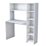 Γραφείο με βιβλιοθήκη Janson  λευκό 113x40x142εκ