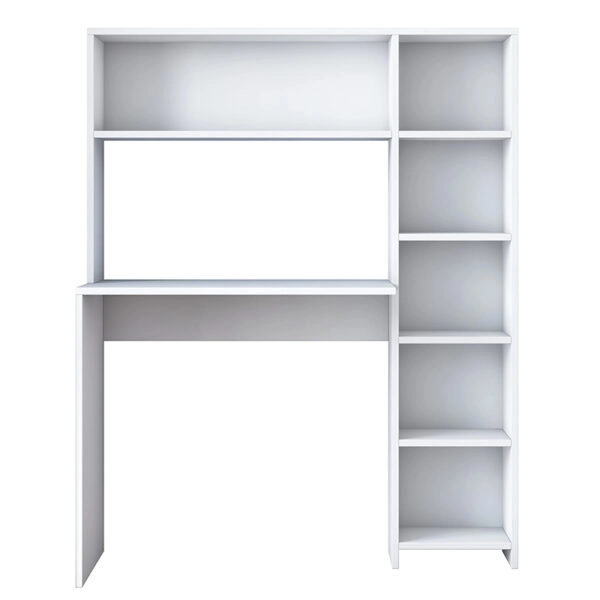 Γραφείο με βιβλιοθήκη Janson  λευκό 113x40x142εκ