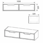 Κονσόλα επιτοίχια Alberto σε wenge απόχρωση100x32.5x22εκ