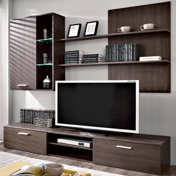 Σύνθετο σαλονιού Salome  LED wenge 200x41x190εκ