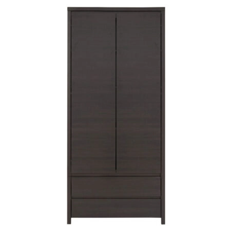 Ντουλάπα ρούχων δίφυλλη Selina wenge 90x55.5x200.55εκ