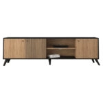 Έπιπλο τηλεόρασης Flipter  μελαμίνης sonoma-μαύρο 180x40x51εκ