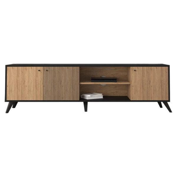 Έπιπλο τηλεόρασης Flipter  μελαμίνης sonoma-μαύρο 180x40x51εκ