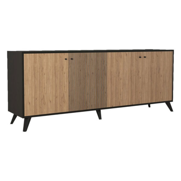 Μπουφές Flipter  μελαμίνης oak-μαύρο 180x40x78,6εκ
