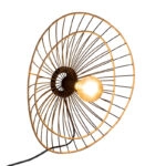 Φωτιστικό τοίχου-απλίκα Alara  E27 40W χρυσό-μαύρο Φ45x11εκ