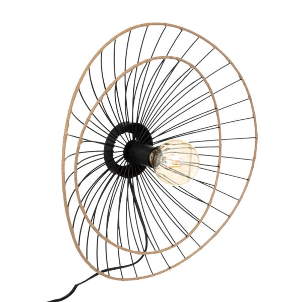 Φωτιστικό τοίχου-απλίκα Alara  E27 40W χρυσό-μαύρο Φ45x11εκ