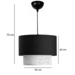 Φωτιστικό οροφής Fersa  μαύρο-φυσικό Φ30x20εκ