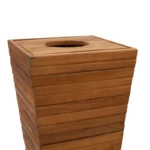 Ζαρντινιέρα-κάδος Otis  μασίφ ξύλο οξιάς καρυδί 43.5x43.5x75εκ
