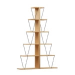 Βιβλιοθήκη mini Tars sonoma-μαύρο 100x22x150εκ