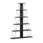 Βιβλιοθήκη mini Tars ανθρακί-μαύρο 100x22x150εκ