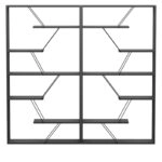 Βιβλιοθήκη Tars  ανθρακί-μαύρο 168x24x157εκ