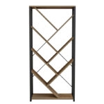 Βιβλιοθήκη Alex φυσικό-μαύρο 74x30x153εκ