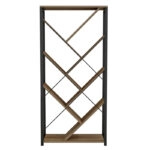 Βιβλιοθήκη Alex φυσικό-μαύρο 74x30x153εκ