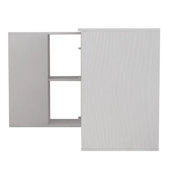 Γραφείο γωνιακό αποσπώμενο Polina  λευκό 120x100x75εκ