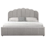 Κρεβάτι Tatiana ύφασμα γκρι με αποθηκευτικό χώρο 160x200εκ
