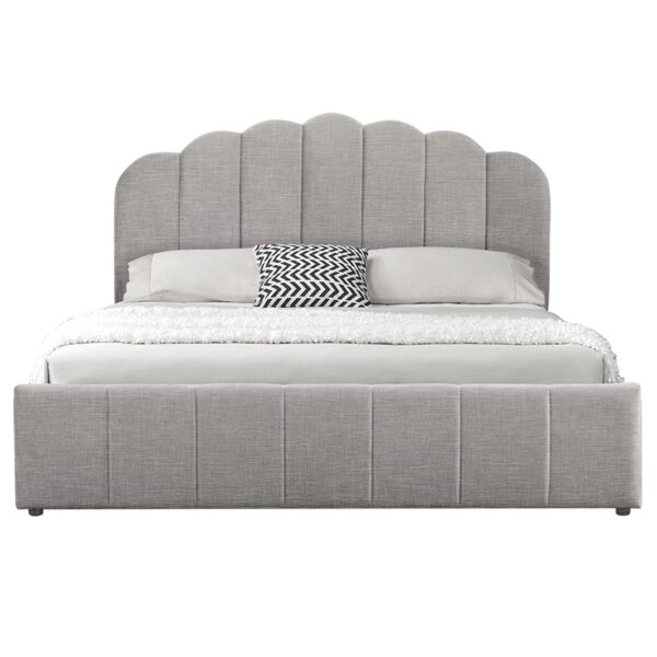 Κρεβάτι Tatiana ύφασμα γκρι με αποθηκευτικό χώρο 160x200εκ