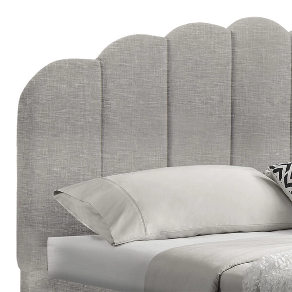 Κρεβάτι Tatiana ύφασμα γκρι με αποθηκευτικό χώρο 160x200εκ