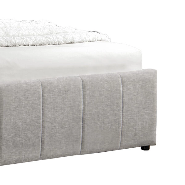 Κρεβάτι Tatiana ύφασμα γκρι με αποθηκευτικό χώρο 160x200εκ