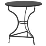 Τραπέζι Ζαππείου Noah  μεταλλικό μαύρο Φ70x72εκ